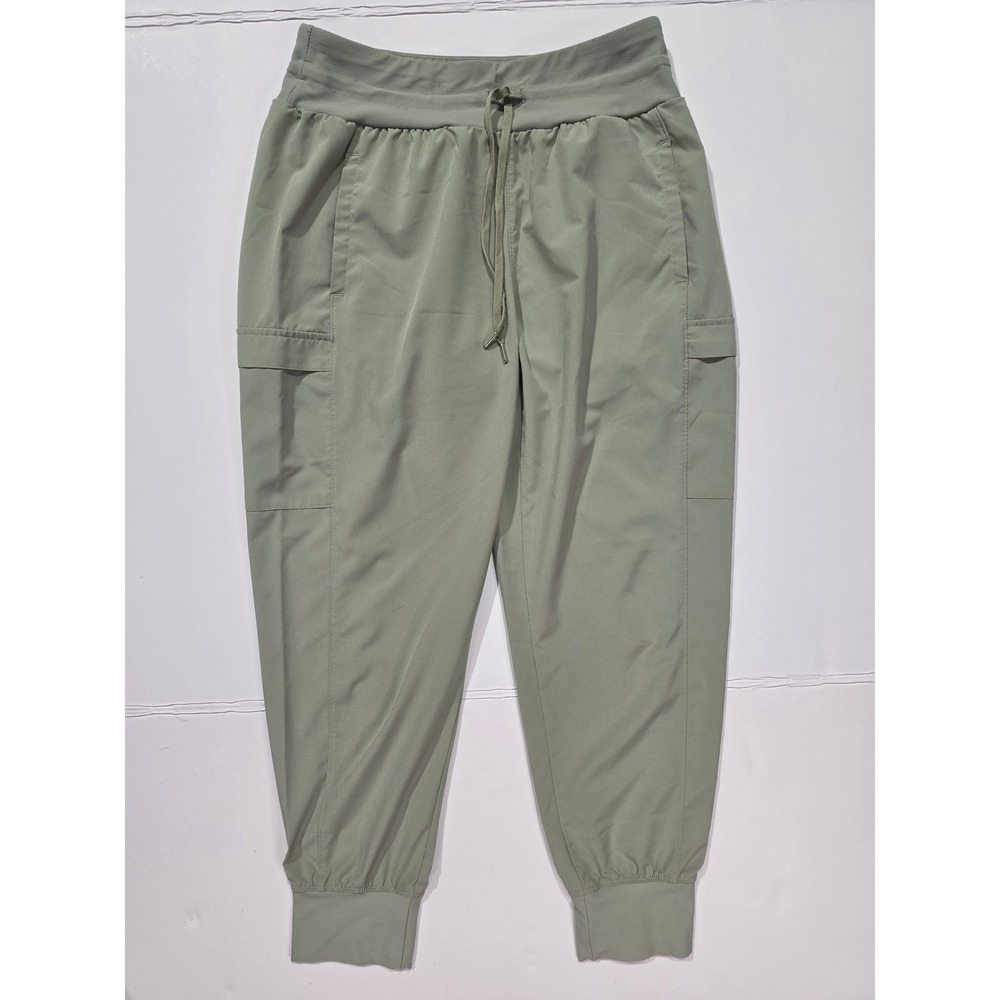 CALIA Womens Journey Cargo Joggers Sage Green Stretch Active Pants WAX12189F S